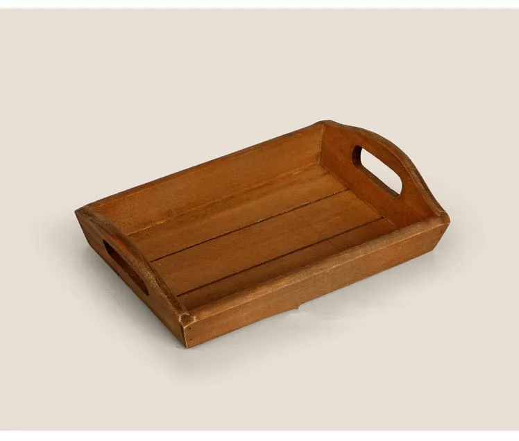 

1PC Table Storage Box Wooden Storage Tray Tea Tray Coin Stationery Holder Household Items Decoration Home Decoration JL 0911