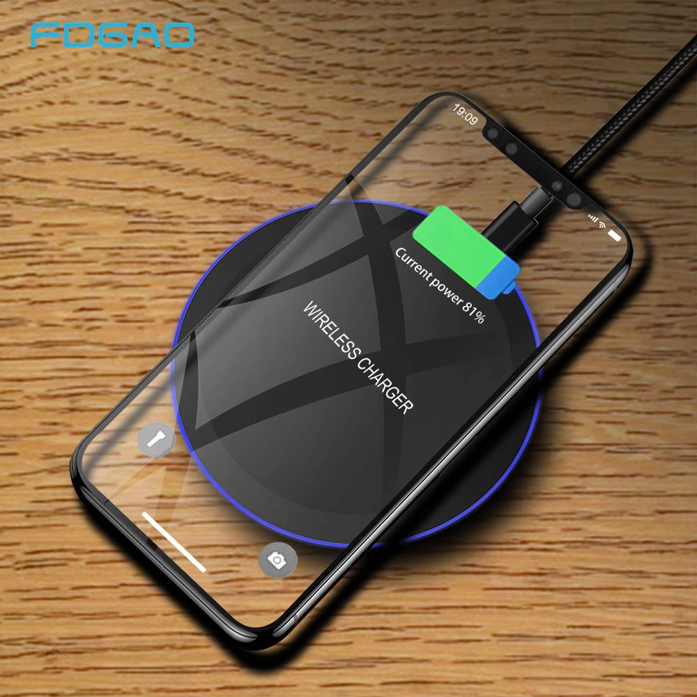 

FDGAO 5W Qi Wireless Charger for iPhone X Xs MAX XR 8 plus Fast Charging for Samsung S8 S9 Plus Note 9 8 USB Phone Charger Pad