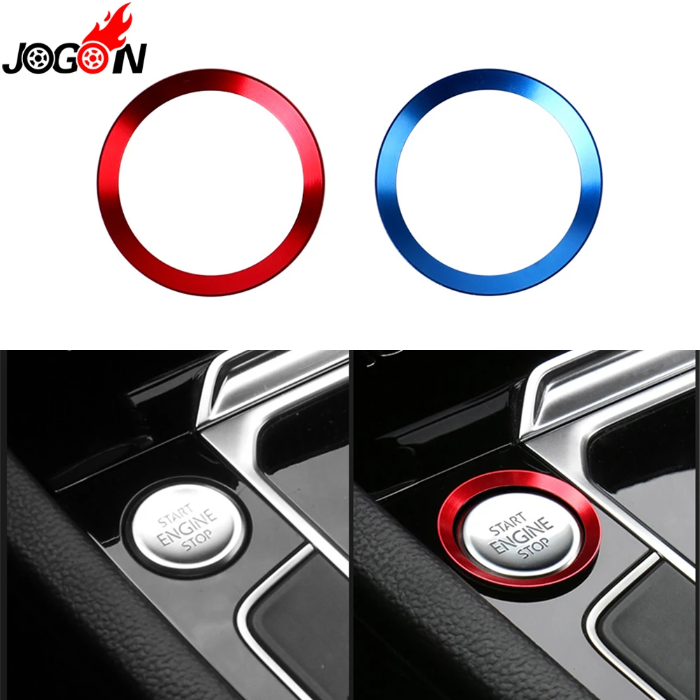 For VW Golf 7 MK7 GTI R Jetta CC Arteon Passat B8 Touareg Altas Tiguan T-roc Touran Car Start Engine Stop Button Ring Cover Trim