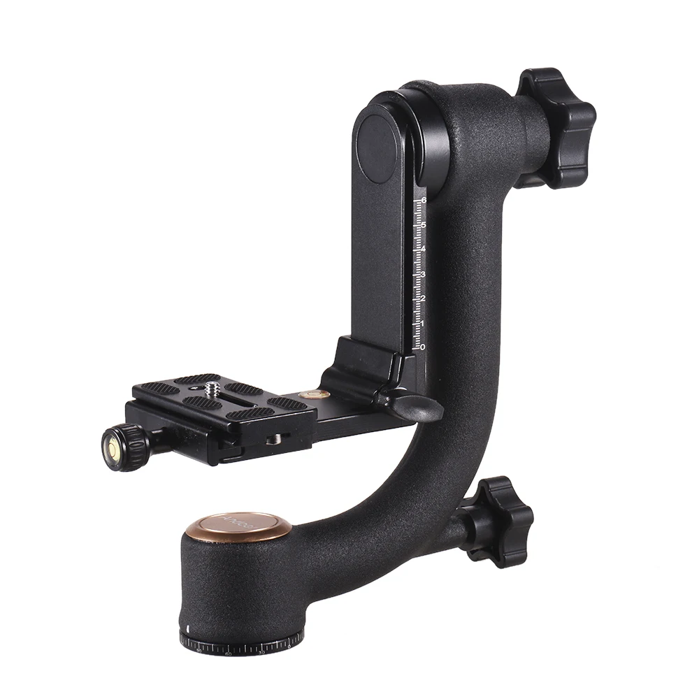 

Andoer Aluminum Alloy Gimbal Head Pan Tilt Tripod Head Stabilizer for DLSR Camera up to 20kg