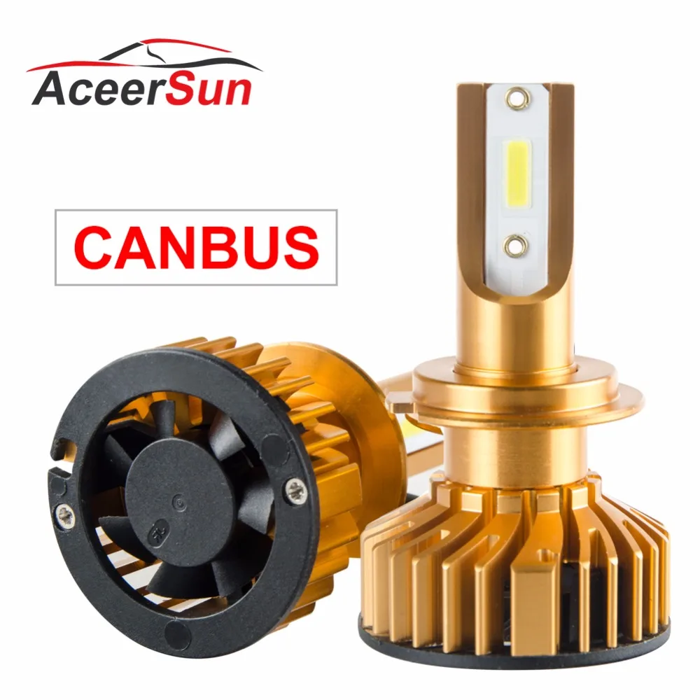 Aceersun светодиодный мини Canbus H4 H7 комплект автомобильных светодиодных фар