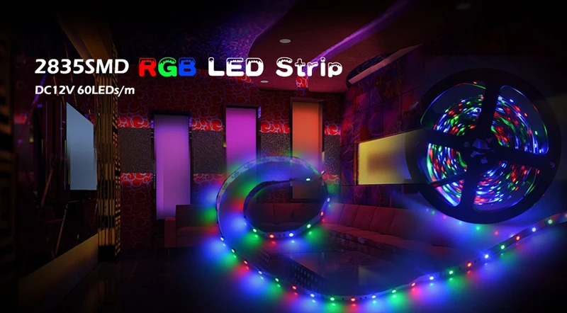 RGB LED 2835 гибкие полосы света не водонепроницаемый 5 м 300LED + 24key ИК пульт