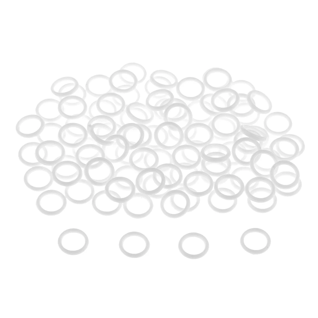 100 Pieces Nylon Bra Strap Adjuster Slider O Ring Lingerie DIY Sewing Crafts 6mm
