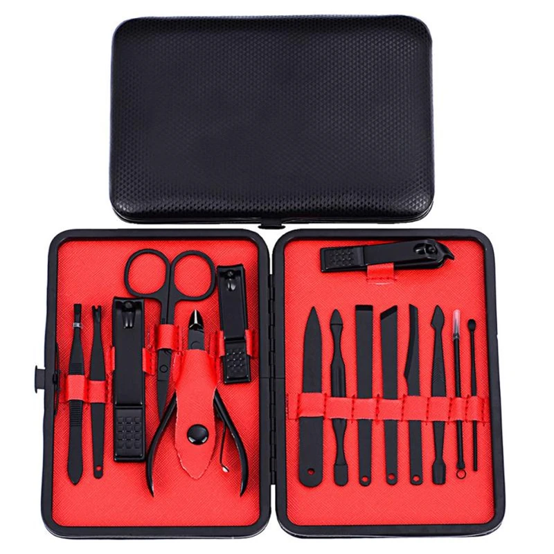 

Unisex Stainless Steel 15pcs Manicure Pedicure Set Nail Clippers Callus Remover Kit Hand Foot Care Manicure Pedicure Tool Kits