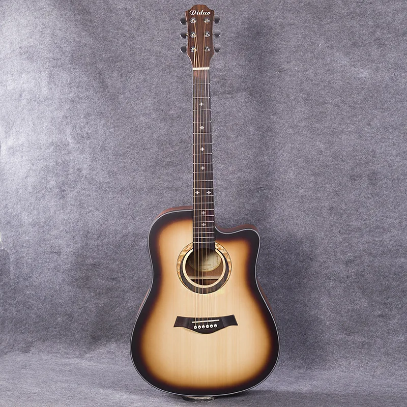 

41-inch Folk Guitar Spruce Top Quality Sunset Color JT60