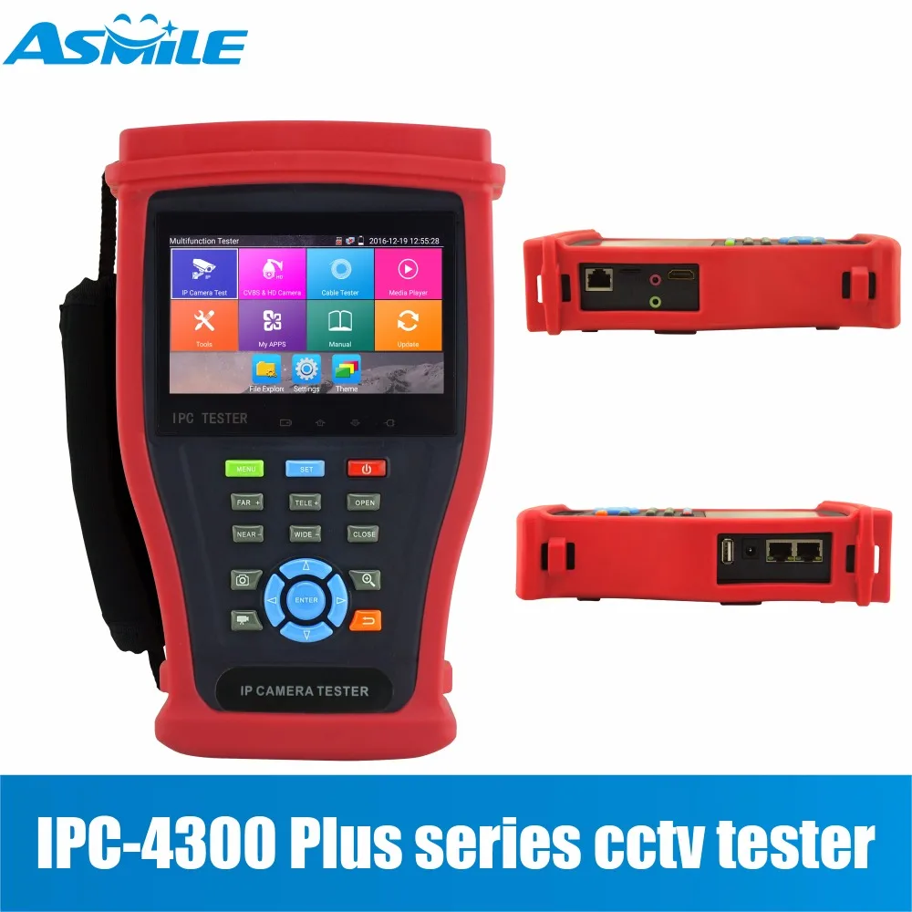

4.3" IPS IPC-4300 Plus series touch screen 4K H.265 all kinds of CCTV Cameras Tester Dome camera, 4K H.265 IP camera