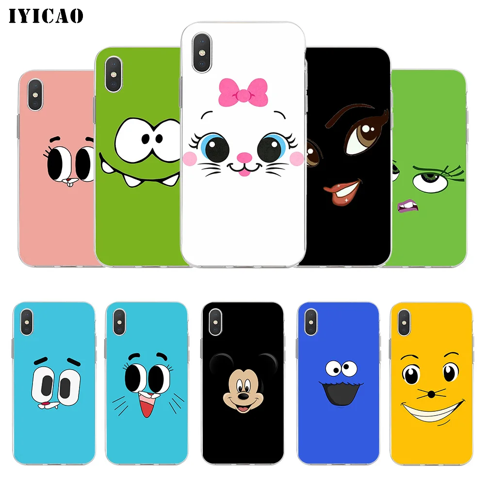 IYICAO Мягкий силиконовый чехол для iPhone X XR XS MAX 6 6s 7 8 Plus 5 5S SE TPU|Чехлы-накладки| |