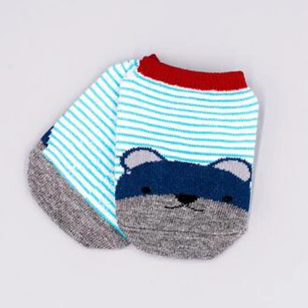 TongYouYuan/милые хлопковые носки для маленьких мальчиков и девочек; модные мягкие носки-тапочки с рисунком для малышей; носки-башмачки для новорожденных - Цвет: B