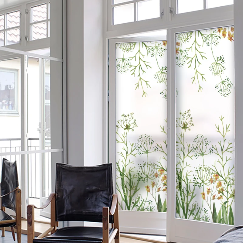 Free Custom Static Cling Window Film Frosted Opaque Privacy Stained