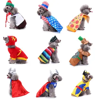 

2PCS New Pet Clothes Leisure Sports Christmas Halloween Clothes for Small and Medium Dog Coats Jacket Pet Supplies Chihuahua