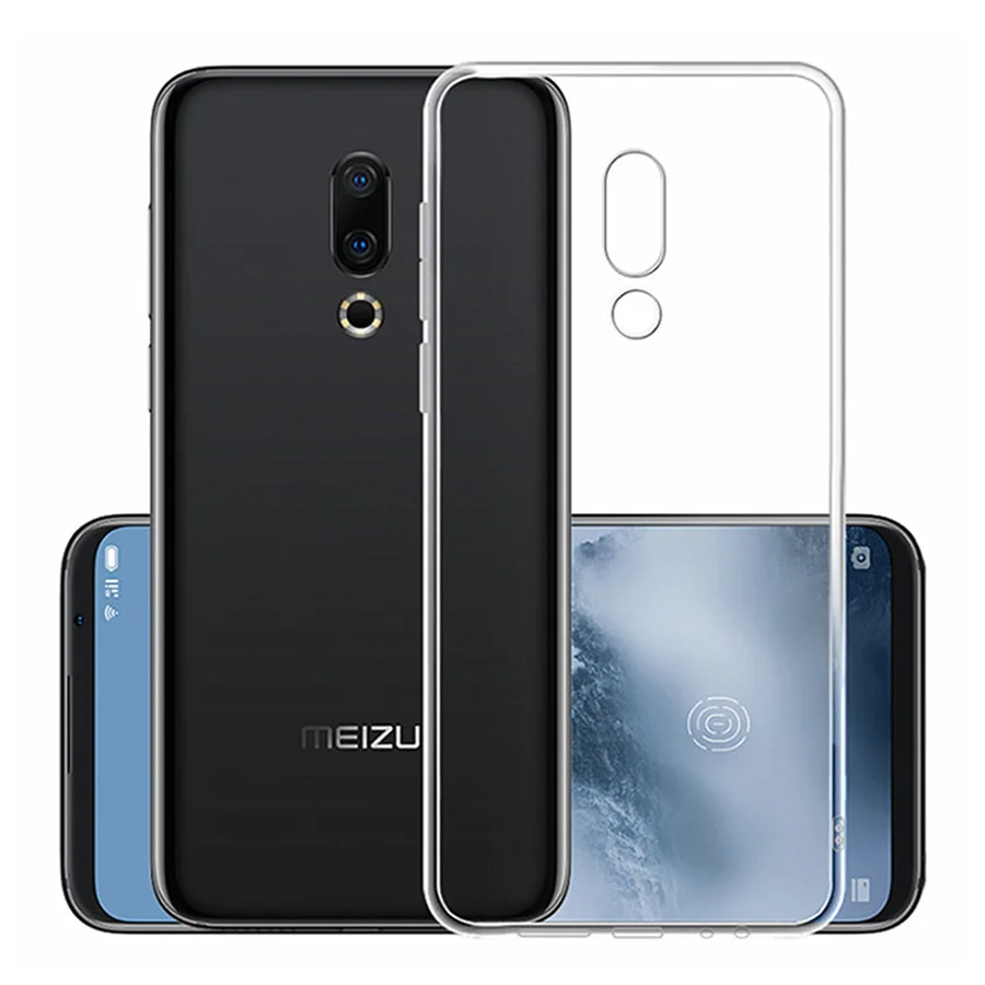Противоударный чехол для телефона Meizu 16 чехол-бампер мягкая прозрачная задняя