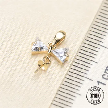 

Solid 18k Yellow Gold pendant connector,cup and peg bead cap for necklace,earring,dangle sterling silver jewelry ,1 piece