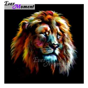 

Ever Moment Diamond Painting Handmade Colorful Lion Full Square Drill Resin 5D DIY Diamond Embroidery Mosaic Decor 3F1365