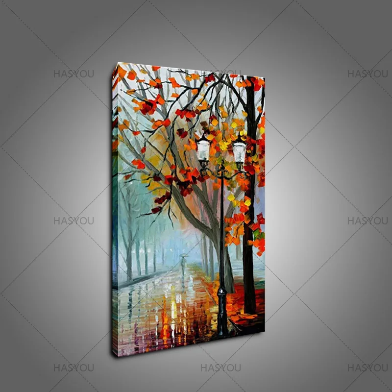 

big size Handpainted flower Knife tree Oil Paintings On Canvas home Decoration Wall Pictures For office living room Home Decor