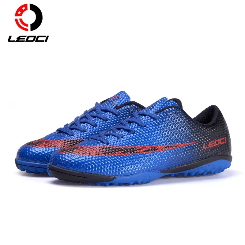 

LEOCI Smooth TF Soccer Boots Turf Football Shoes Football Cleats Unisex For Adult Kids Boys Size 33-44