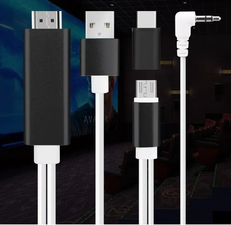 HD 1080 P USB-C type-c HDMI конвертер Кабель-адаптер 1,8 м зеркальный экран ТВ-Палка для HD ТВ цифровой AV для телефона Android