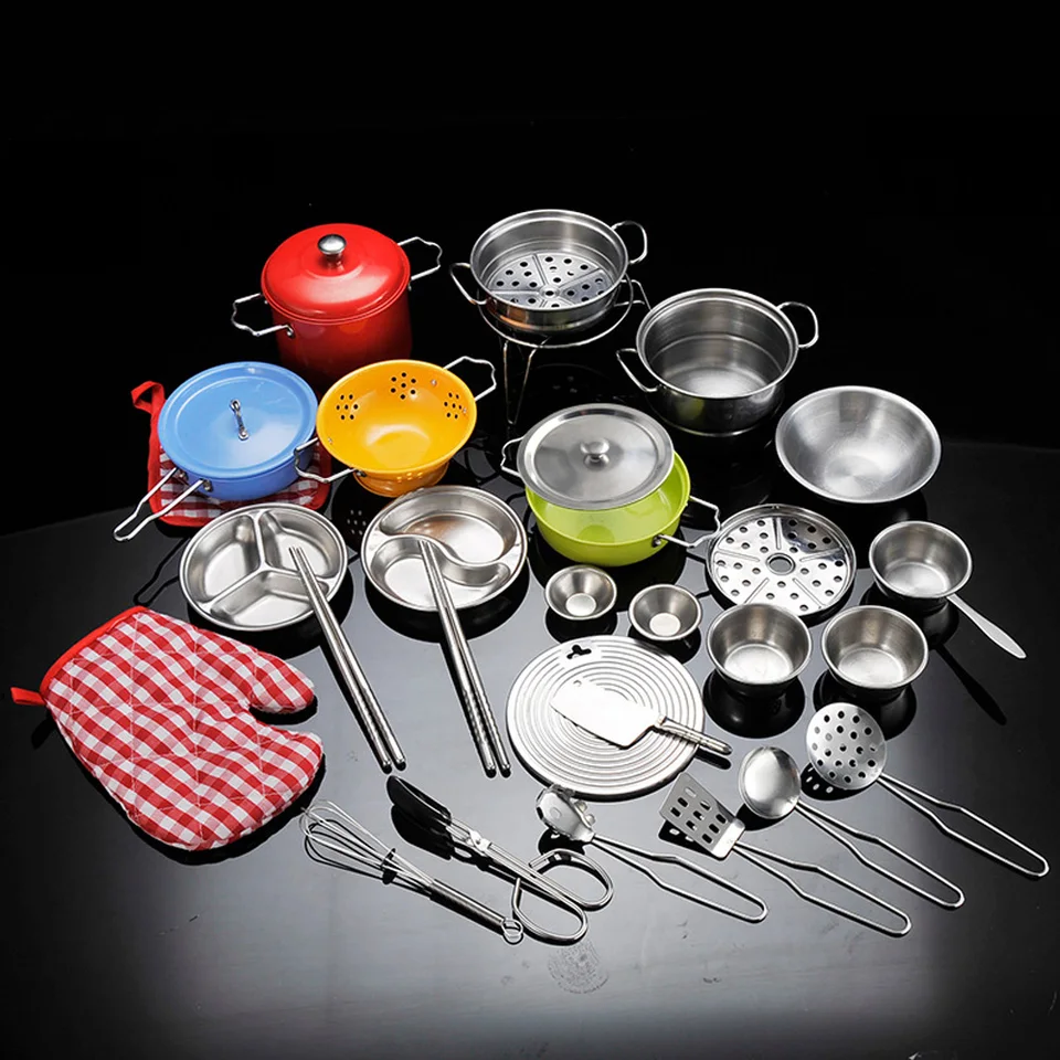 baby kitchen set steel