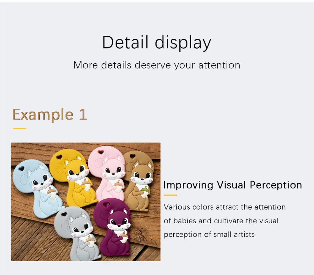Без БФА, силиконовый бисер, детские товары, силиконовый Прорезыватель для зубов белка, ожерелье для новорожденных грызунов, детский укус, горчичный маленький стержень, детский Прорезыватель