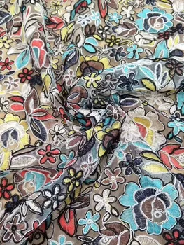 

2019 new Africa lace fabric,Color embroidery cord lace fabric, alencon bridal lace fabric with retro floral new arrival Hotsale