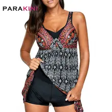 PARAKINI, Ретро стиль, слитные костюмы, большой размер, купальник для женщин, принт, купальный костюм, плюс размер, купальник для женщин, летняя пляжная одежда