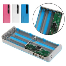5x 18650 Battery Charger LCD Display DIY Power Bank Case Flashlight External Box No Battery