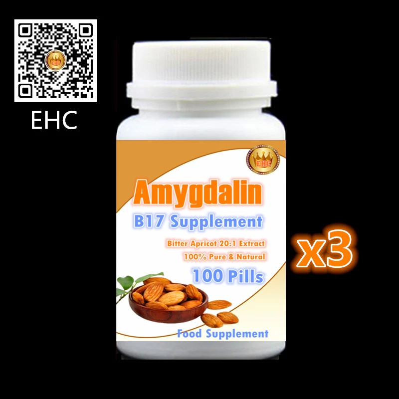 

3 bottles 300pcs, Vitamins B17, Amygdalin,Bitter Apricot Extract Almond Anti aging,Anti cancer,Reduce blood sugar and lipids