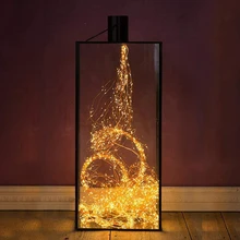 20X2 м 400 светодиодный медный провод, сказочные гирлянды, светодиодный веточный свет для рождественской елки, вечерние гирлянды с адаптером постоянного тока 12 В 2 А