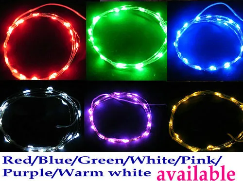 20 шт./лот 2 м 20 светодиодов Фея Benable свет шнура Micro led медной проволоки лоза лампы Xmas Рождество с цветочным принтом для свадьбы таблица centepieces