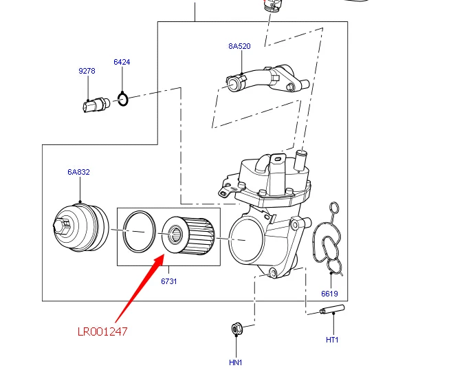 LR001247 масляный фильтр двигателя для Land Range Rover Evoque 2012-freelander 2 2006-высококачественный автомобильный топливный фильтр части топливной системы