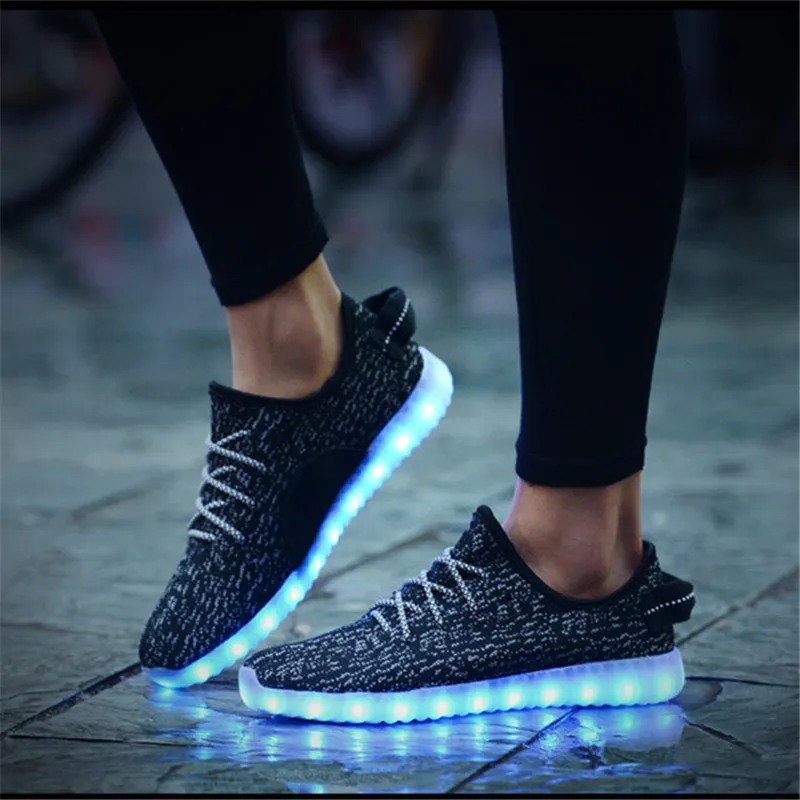 

glow LED Shoes woman New Light Up USB Charge led Couple neon Flash leisure casual luminous  Led Shoes Unisex zapatos mujer