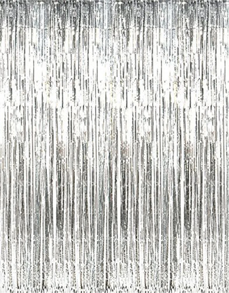 Hot Tinsel Foil Fringe Door Window Curtain Party Decoration photo