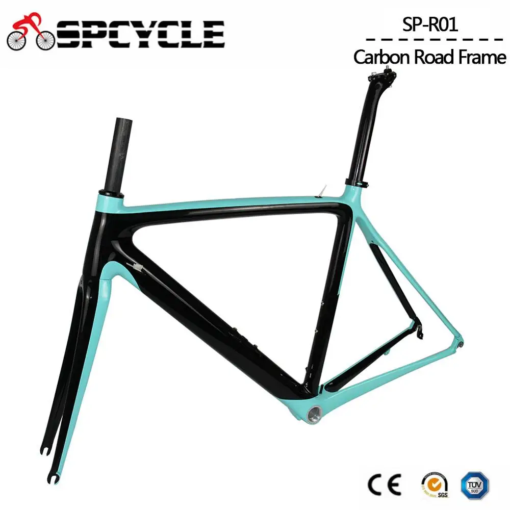Excellent Spcycle 2019 New Model Carbon Road Bike Frame Di2 and Mechanical Racing Bicycle Frameset BSA Size 50/53/55cm 9 Colors Available 2