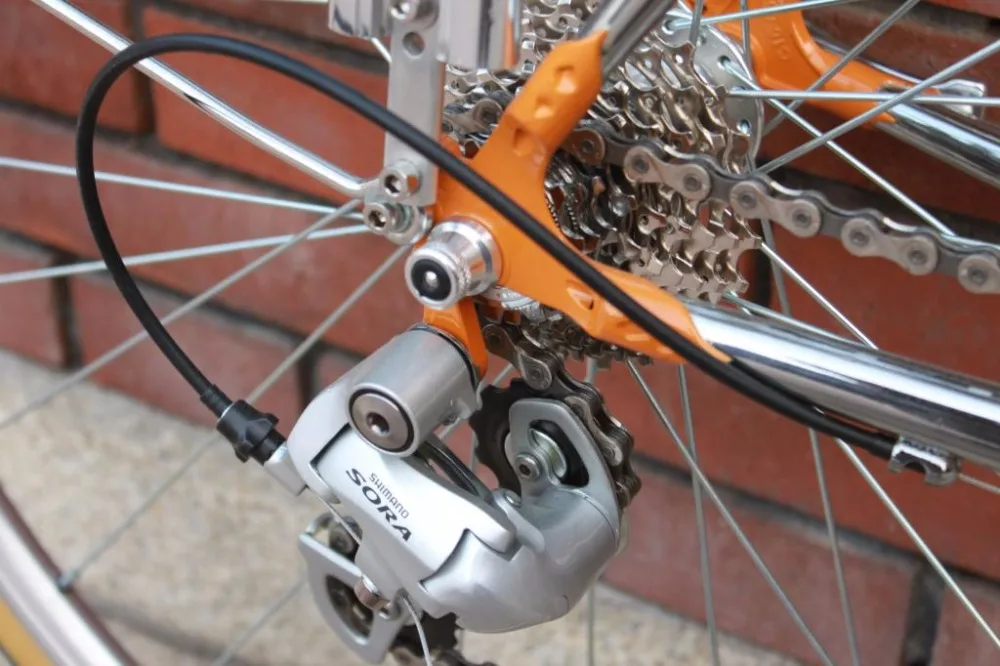 Perfect 700C road bike 27 speed bike retro bicycle CR-MO frame / fork city bike frame color / height can be customized Reynolds520 frame 21