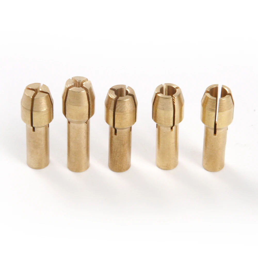 

Hot 4Pcs/Set Clamping Hole Diameter 1/1.6/2.35/3 mm Dremel Micro Drill Chucks Twist Drill Collet Adapter Power Tool Accessories