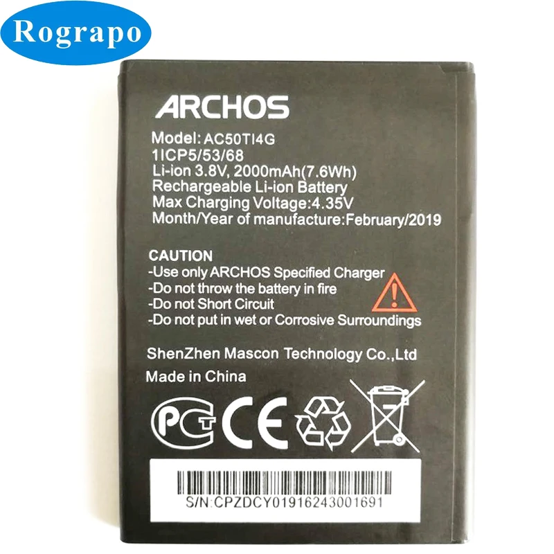 100% новый 3 8 В 2000 мАч AC50TI4G высококачественный Сменный аккумулятор для Archos 50 Titanium 4G