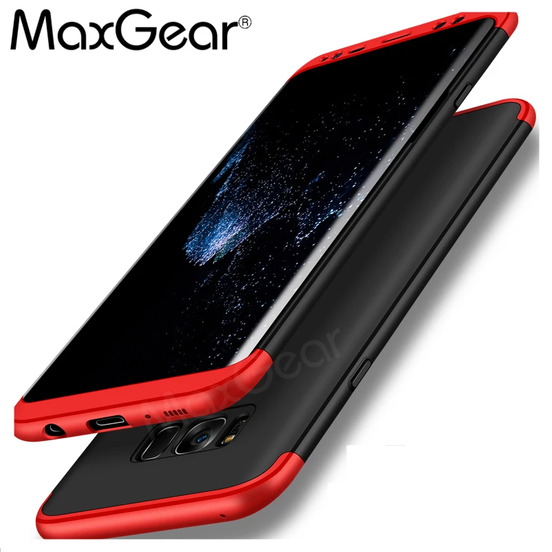 

3 in 1 360 Degree Screen Protector Phone Case For Samsung S8 Plus Case Hard Back Cover Ultra Thin PC Luxury For Galaxy S7 Edge