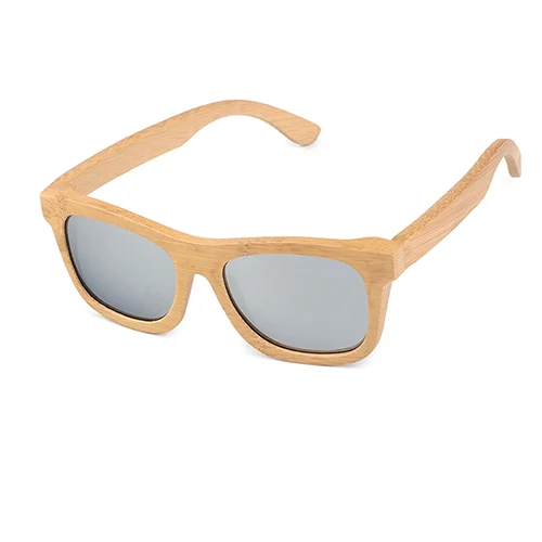 BOBO, квадратные мужские солнцезащитные очки, поляризационные, УФ-защита, очки для женщин, бамбуковые, солнцезащитные очки, lunetes femmes solaire - Цвет линз: BG003Silver