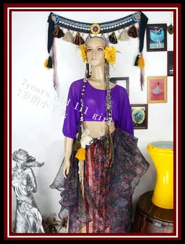 

Transparent thin belly dance Bat sleeve top BF25-30