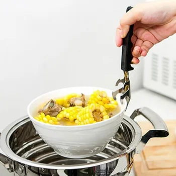 

17.5cm Stainless steel Bowl Gripper Pan Bowl Pot Gripper Clip Hand Clamp Picnic Bowl Clip Bottle cooking pot clips kitchen tools