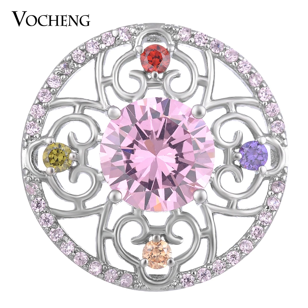 

Vocheng Snap Charms CZ Stone Brass Material 18mm 4 Colors Luxury Charms Vn-1399