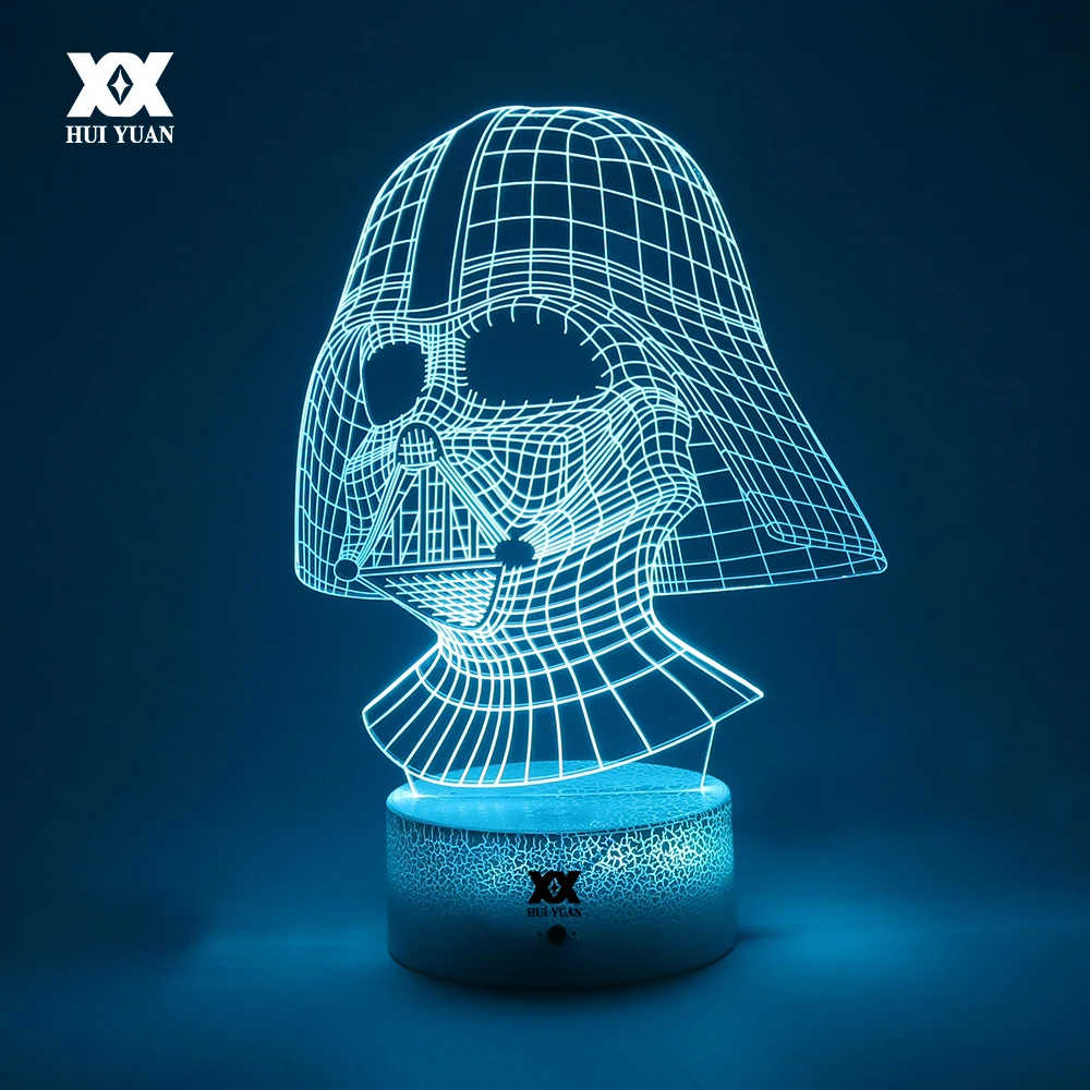 

Star Wars Anakin Skywalker 3D Lamp Darth Vader Creative Crack 7 Color Base Night Light LED Decorative Table Lamp Child's Gift