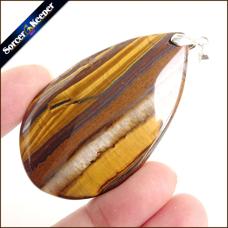 

Fashion Women Man Necklace Pendant Natural Lron Tiger Eye Stone Charms Pendants Slide Healing Crystals for Jewelry Making WS370
