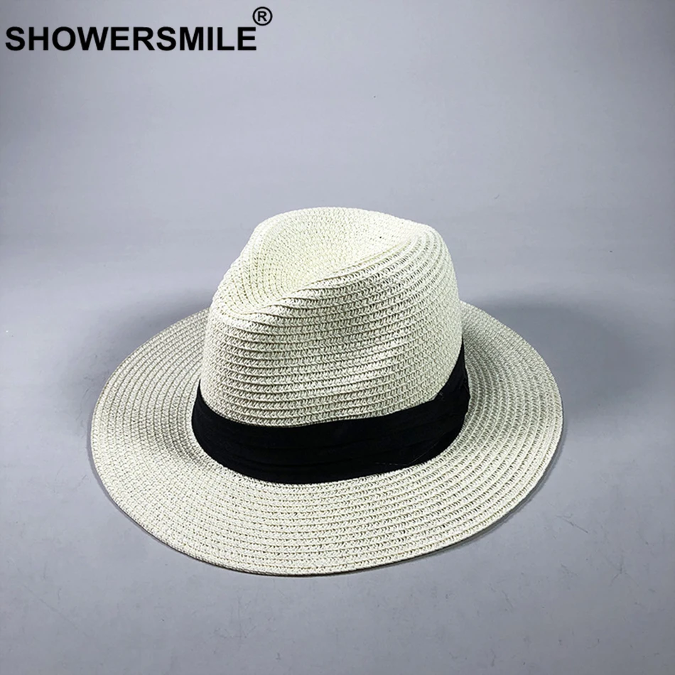 Шляпа SHOWERSMILE винтажная для мужчин и женщин Соломенная Панама в британском ретро