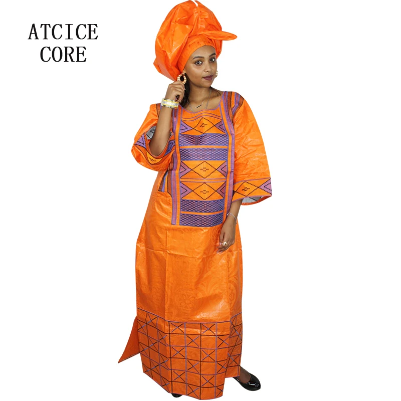 

african dresses for woman bazin riche embroidery design long dress A061