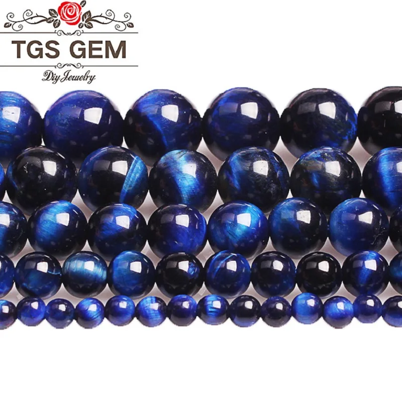 

Natural Stone Lapis Lazuli Blue Tiger Eye Agates Round Loose Beads 4/6/8/10/12/14/16mm DIY Beads For Jewelry Making Wholesale