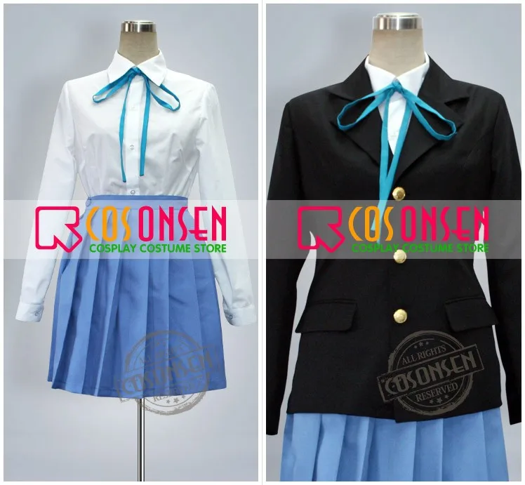 COSPLAYONSEN K-On! Sakuragaoka школьная форма для девочек косплей костюм черный синий цвет любой размер