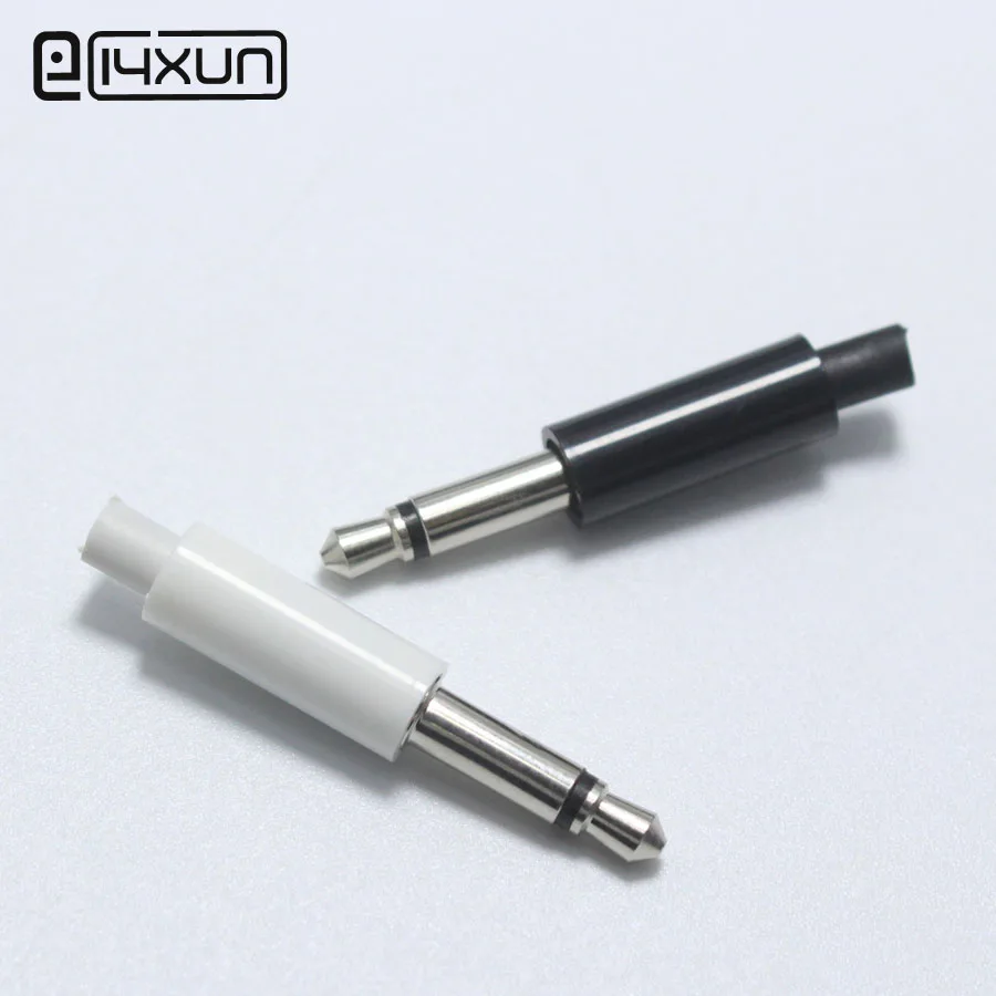 10pcs 3.5mm 2pole Mono Plug Nickel Plated White Black DIY Repair