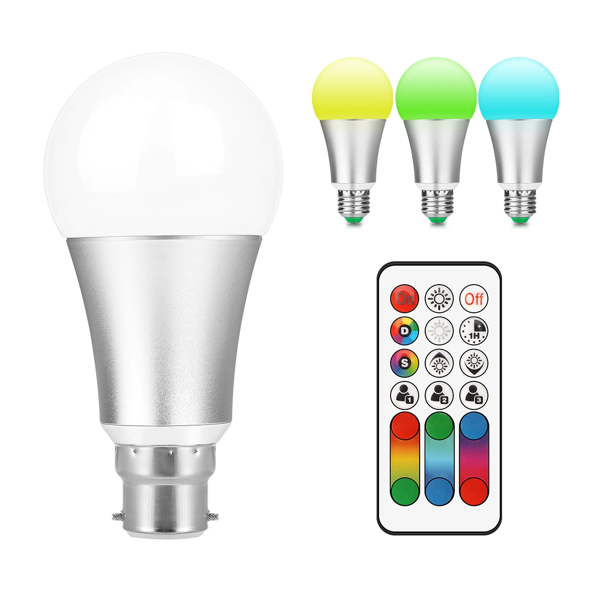 2PCS 10W LED RGB Light bulb E27 for Home 120 Color Cool/Warm White