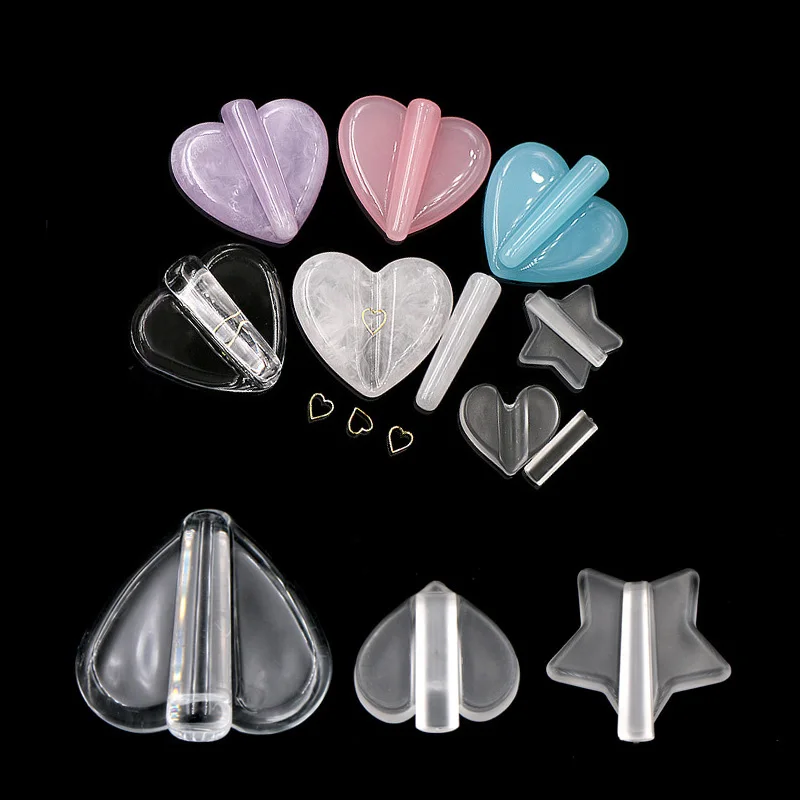 

7 Style Acrylic Metal Ring Frame Sticker Shape Curving Tool Matte Heart Star Base Mill Press Rod 3d Manicure Decorations New Hot