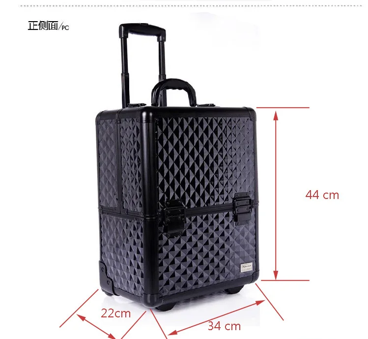 

Proessional Water-Proof Multi-layer Rolling Trolley Beauty Comestic Case
